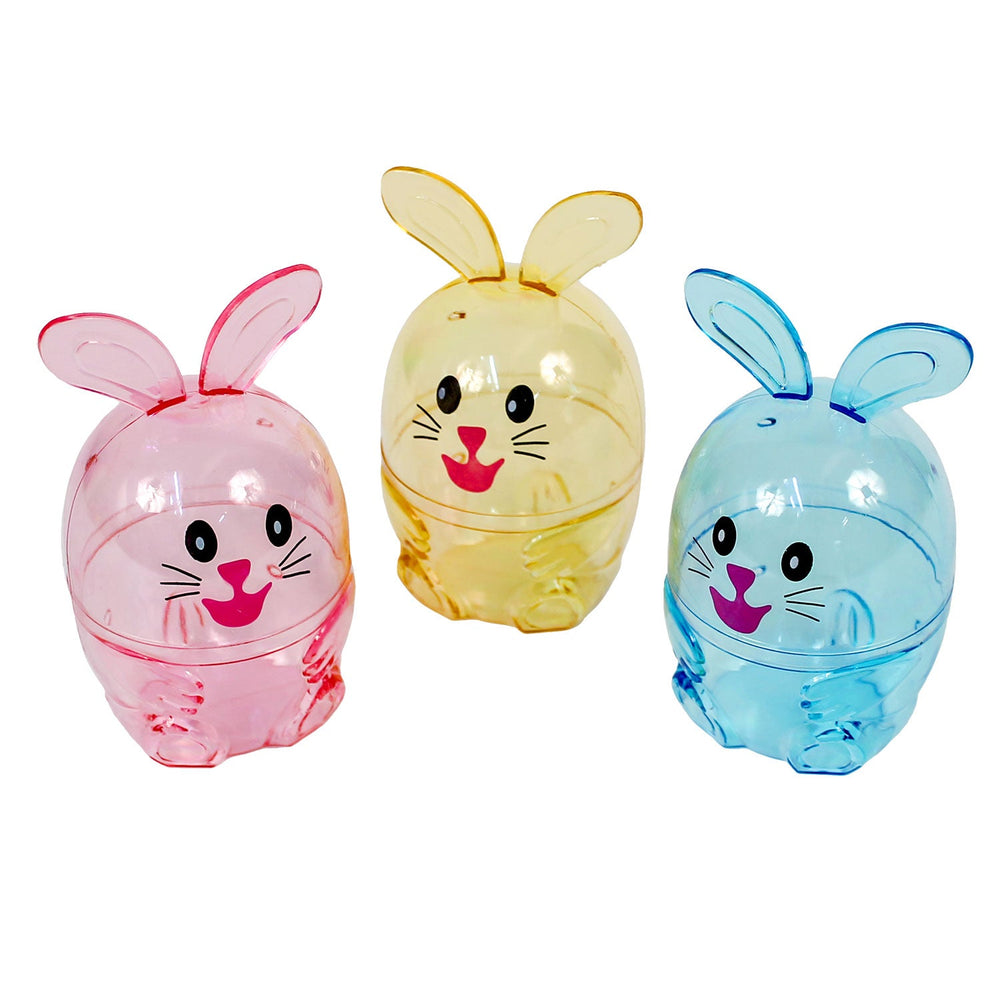 Clear Bunny Shaped Egg Containers 3" (3 PACK)