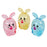 Clear Bunny Shaped Egg Containers 3" (3 PACK)