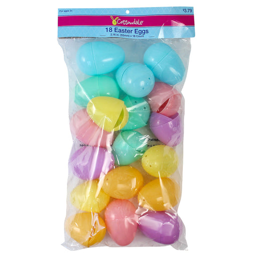 Closeout Pastel Easter Eggs 3.25" (18 Pack)