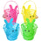 Plastic Easter Bunny Basket Assorted 8.25"