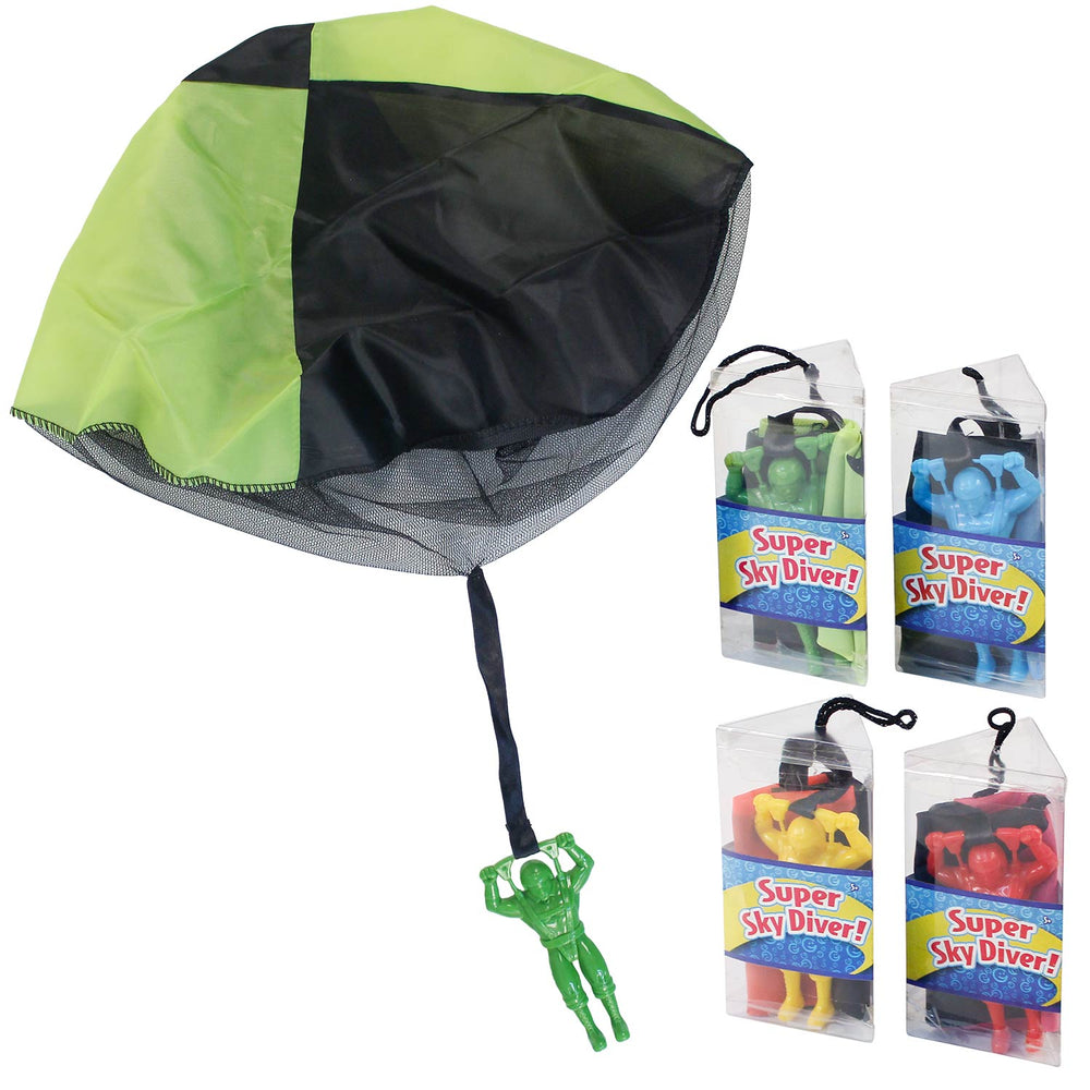 Super Sky Diver Parachuter Assorted 4"