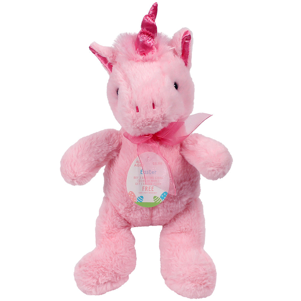 Easter Plush Pink Unicorn 15"