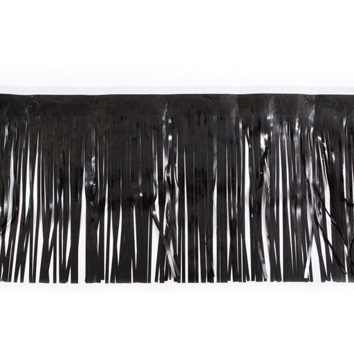 Float Drape - Vinyl Fringed 15" x 10' Black