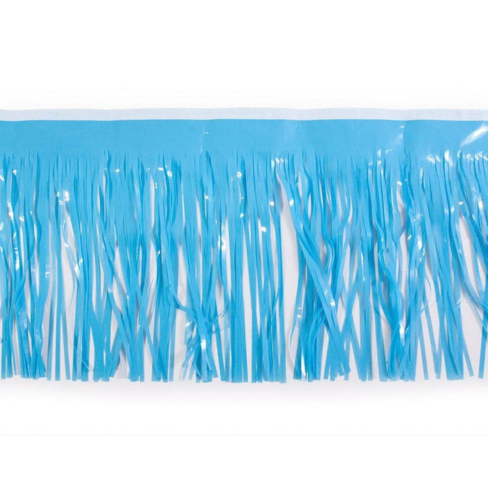 Float Drape - Vinyl Fringed 15" x 10' Baby Blue