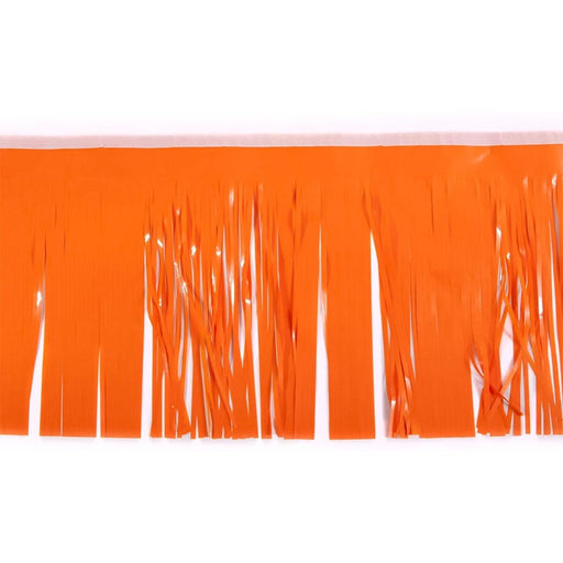 Float Drape - Vinyl Fringed 15" x 10' Orange