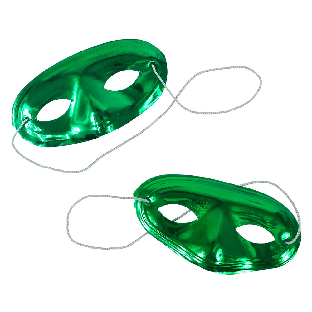 Mini Metallic Half Mask Green 4"