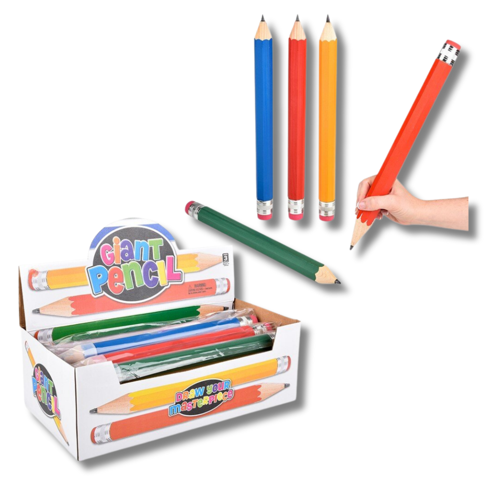 Giant Pencil For Kids In Bulk - Assorted