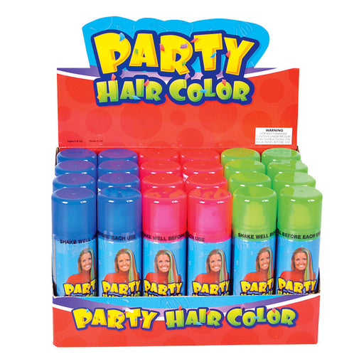 Color Hair Spray Assorted Color 3 oz (24 PACK)