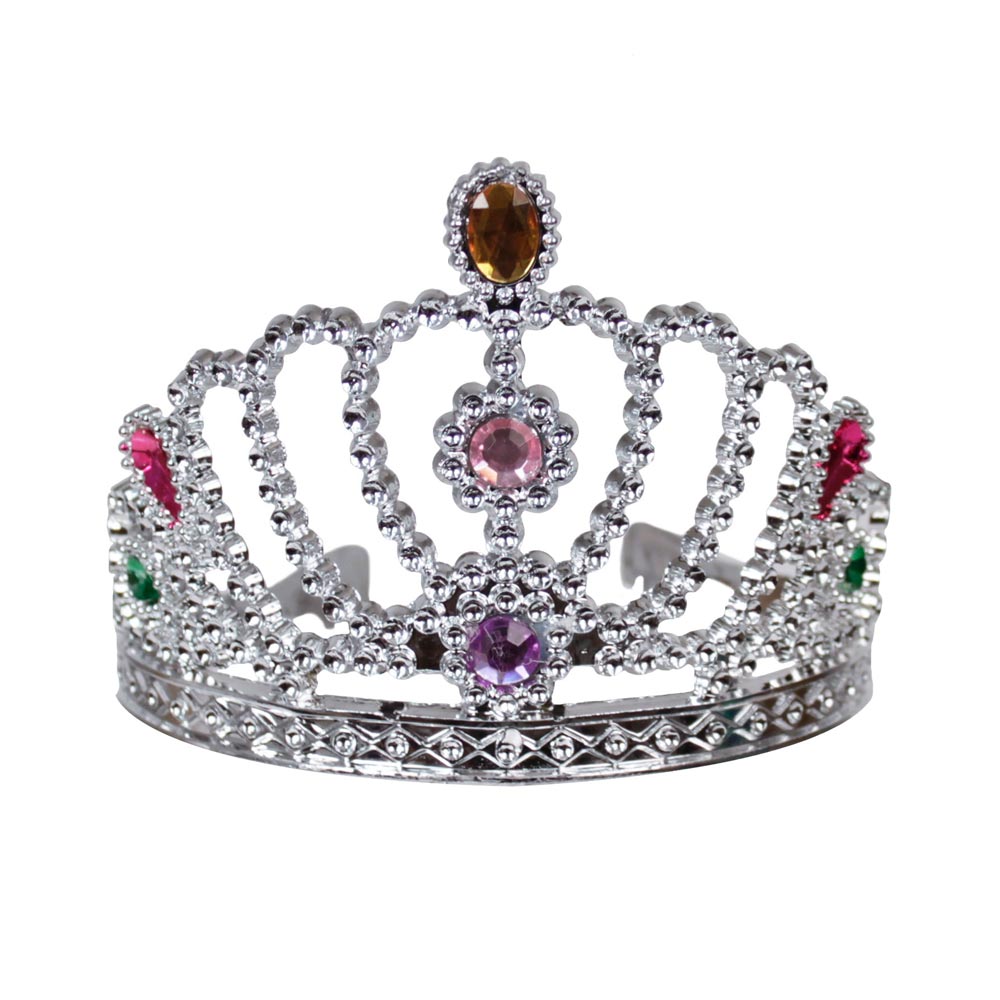 Plastic Jeweled Tiara 4-1/2" (DZ)