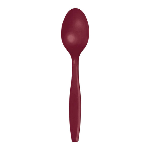 Plastic Spoons - Burgundy (24 PACK)