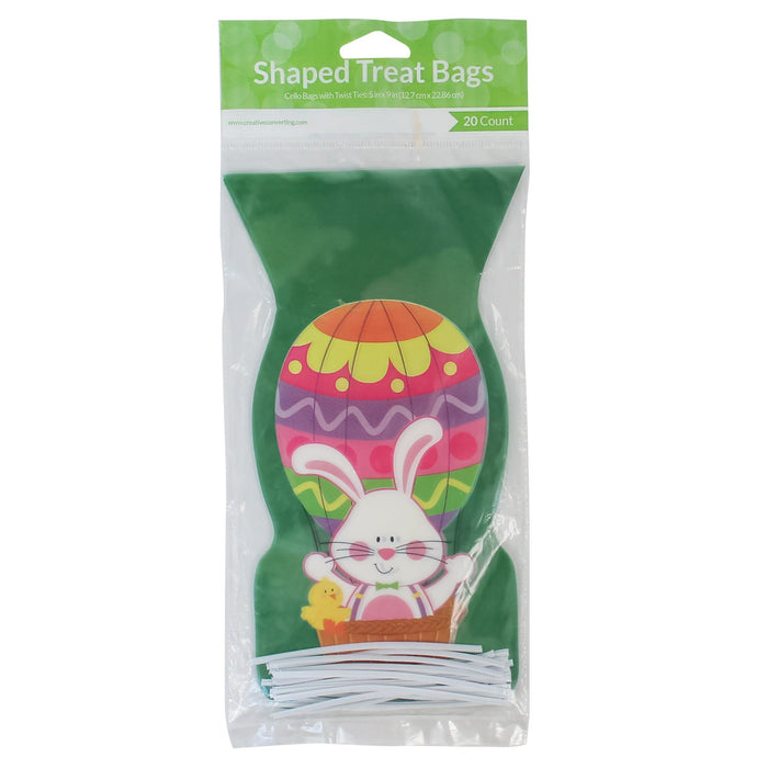 Balloon Easter Bunny Cello Bags (20 PACK)