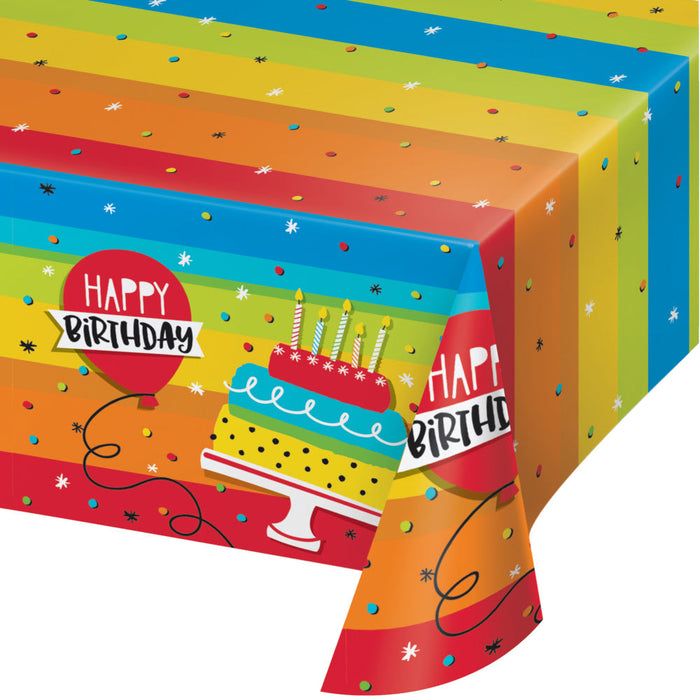 Hoppin' Birthday Tablecover 54" x 102"