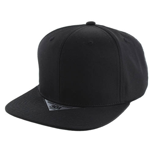 Kamel 301 6 Panel Solid Flat Brim Hat