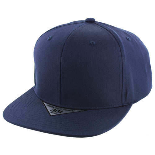 Kamel 301 6 Panel Solid Flat Brim Hat