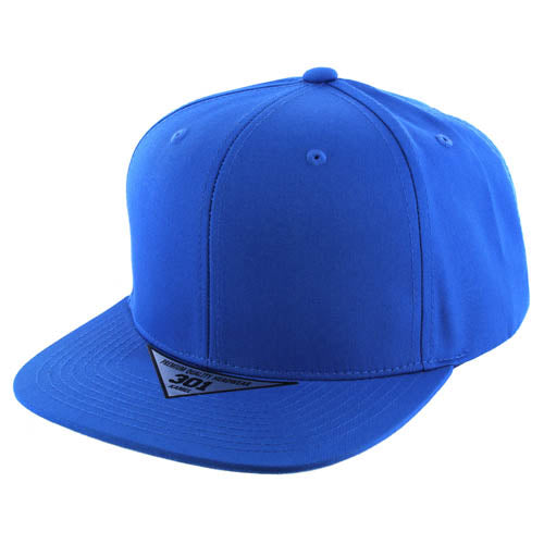 Kamel 301 6 Panel Solid Flat Brim Hat