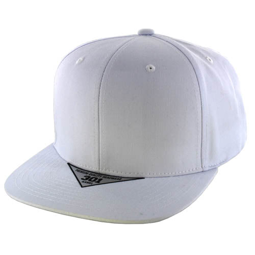 Kamel 301 6 Panel Solid Flat Brim Hat