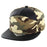 Kamel 707 7 panel PU Leather Camo Flat Adustable SnapBack Hat