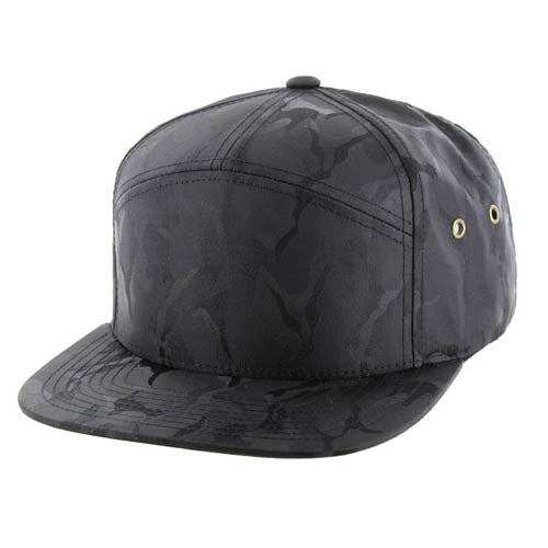 Kamel K707 NYLON CAMO TRUCKER 7 Panel Flat Snapback Mesh Trucker Cap