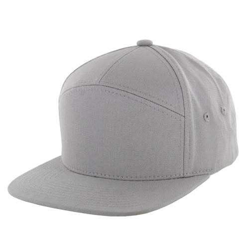 Kamel  707 7 Panel Flat  Adjustable Snapback Solid Trucker Cap