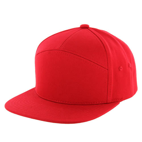 Kamel  707 7 Panel Flat  Adjustable Snapback Solid Trucker Cap