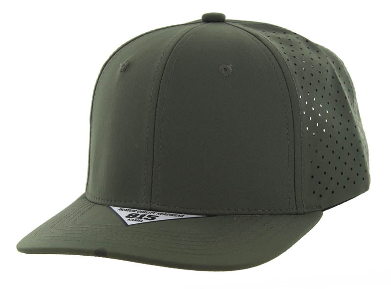 Dallas 815 Hydro 6 Panel Performance Laser Perforated Snapback Trucker Cap