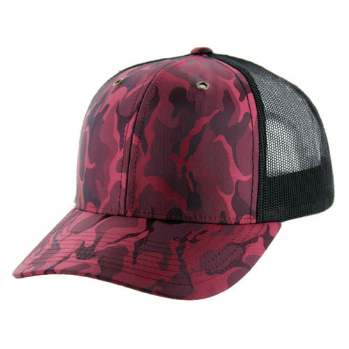 Kamel 815 NYLON CAMO Snapback Trucker Cap Slight Curve