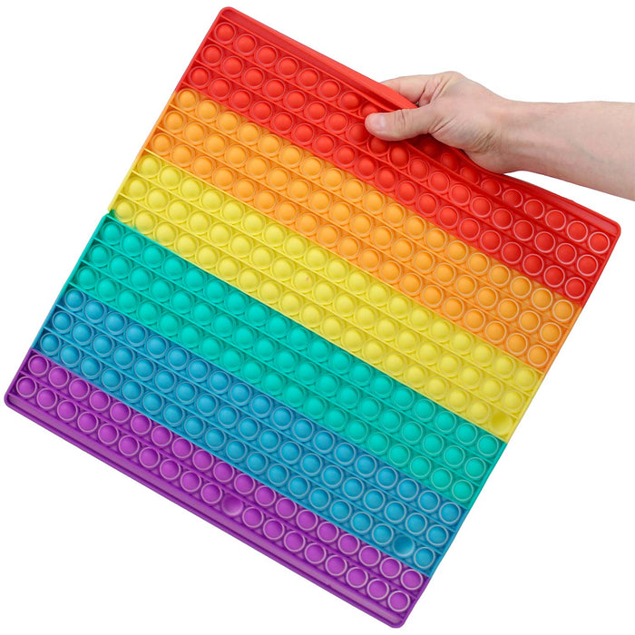 Jumbo Square Fidget Popper - Rainbow