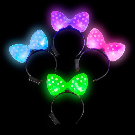 Light Up Plastic Bow Headband (DZ)