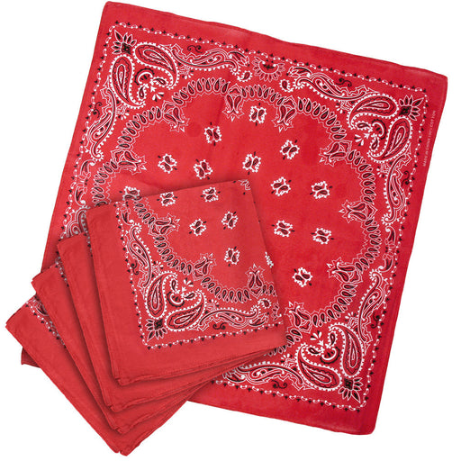 Red Paisley Bandanas 18" (DZ)