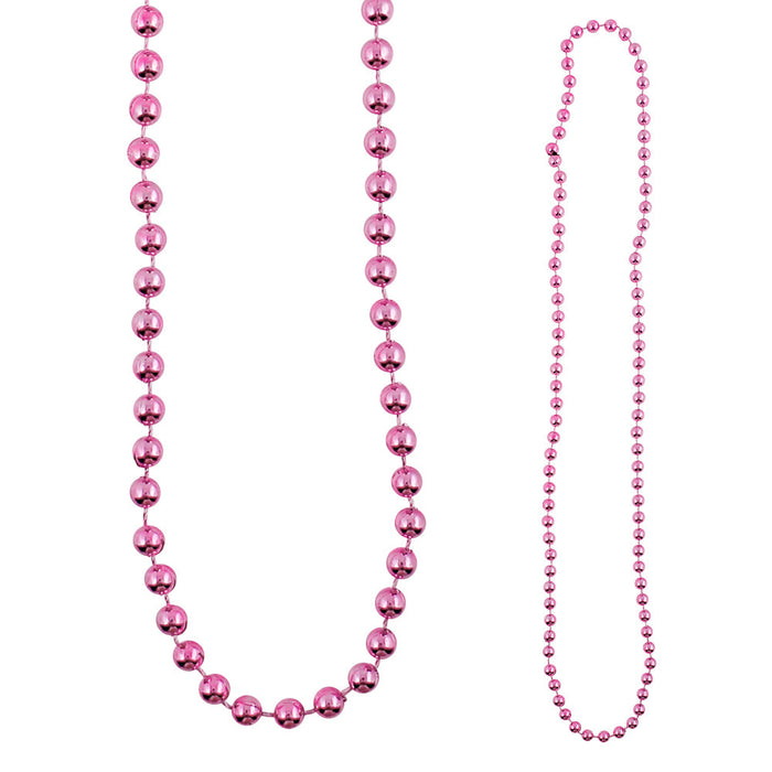 Bead Round 7mm 33" Pink (DZ)