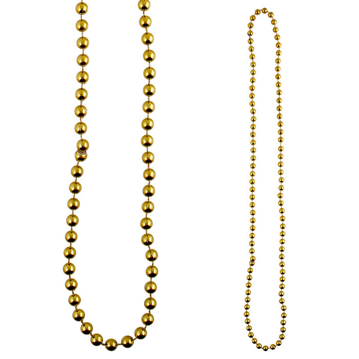 Bead Round 7mm 33" Gold (DZ)