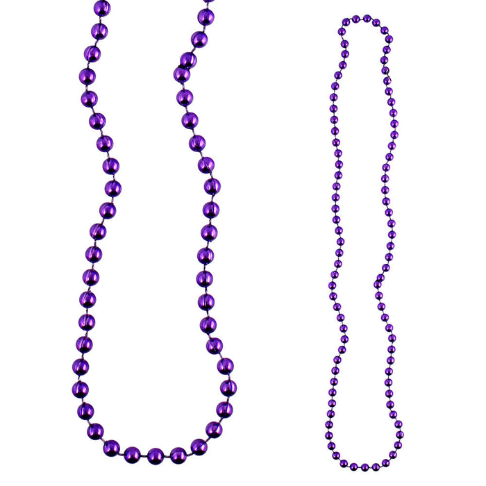 Bead Round 7mm 33" Purple (DZ)