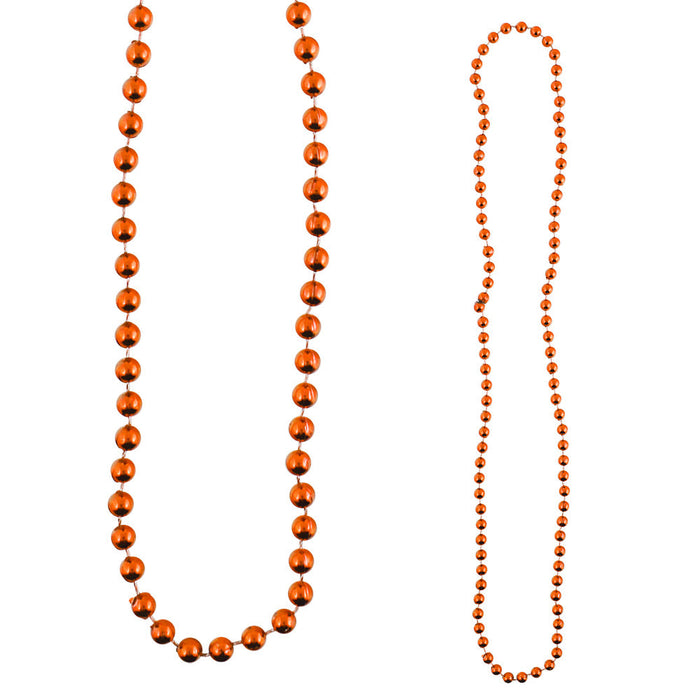 Bead Round 7mm 33" Orange (DZ)