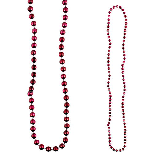 Bead Round 7mm 33" Maroon (DZ)