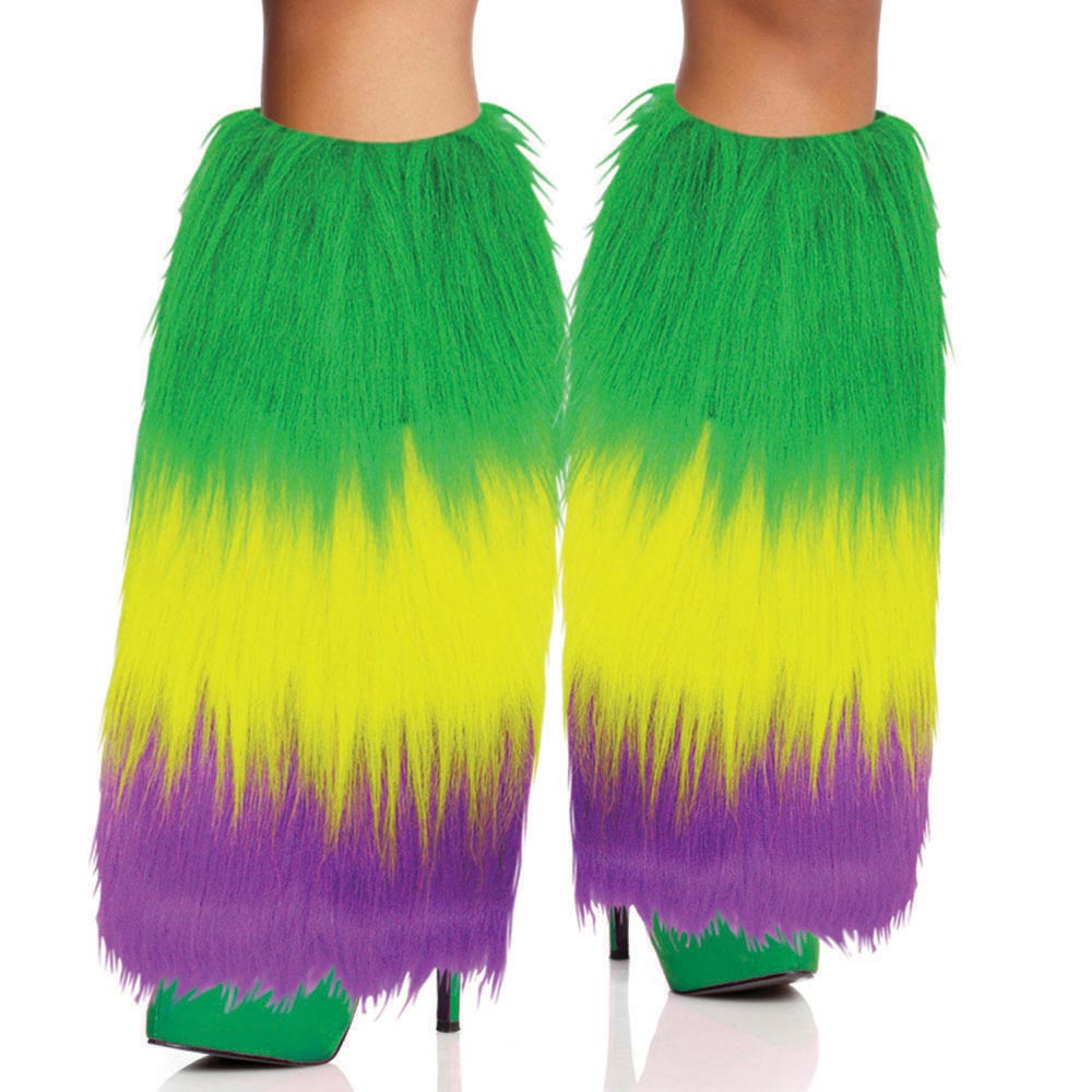 Furry Mardi Gras Leg Warmers