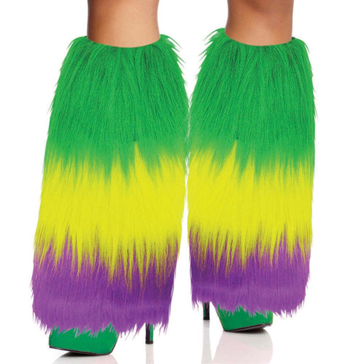 Furry Mardi Gras Leg Warmers