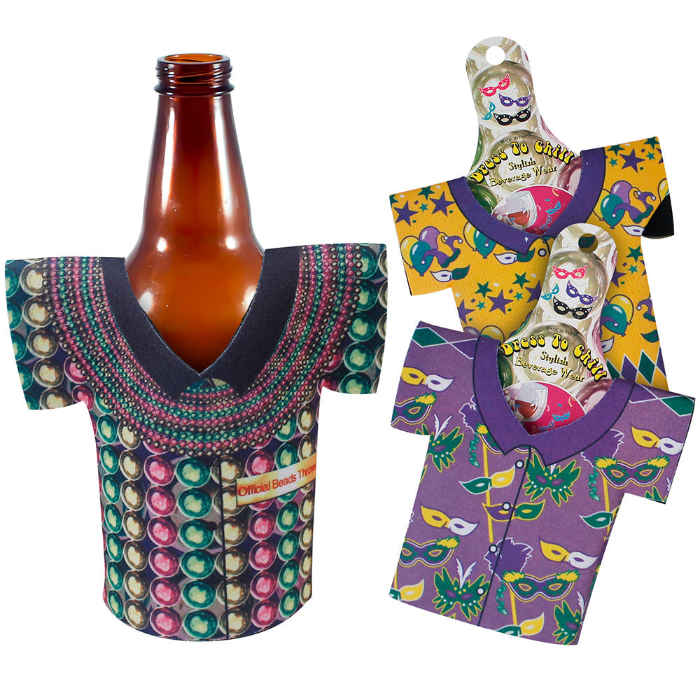 Mardi Gras Bottle Coolers