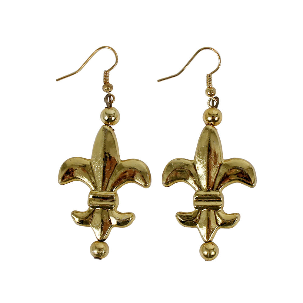 Fleur De Lis Earrings 2"