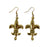 Fleur De Lis Earrings 2"