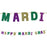 Mardi Gras Letter Banner 6'