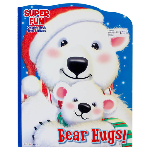 Jumbo Christmas Coloring Book with Stickers 15.25"