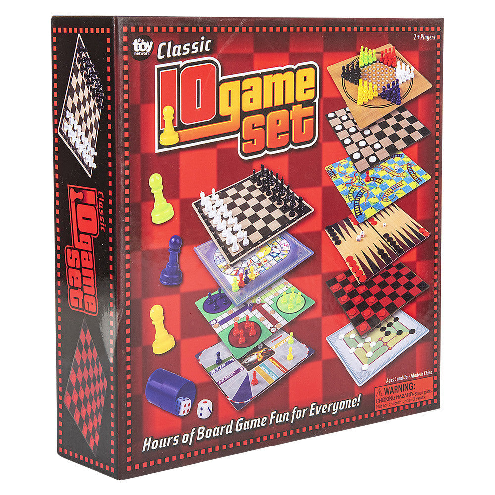 10 In 1 Classic Board Game Set 11"