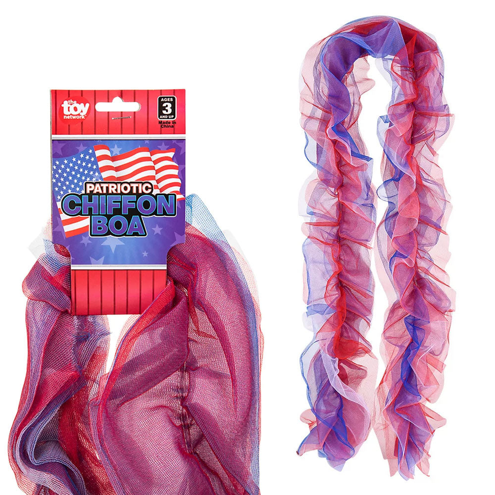 Patriotic Chiffon Boa 70"