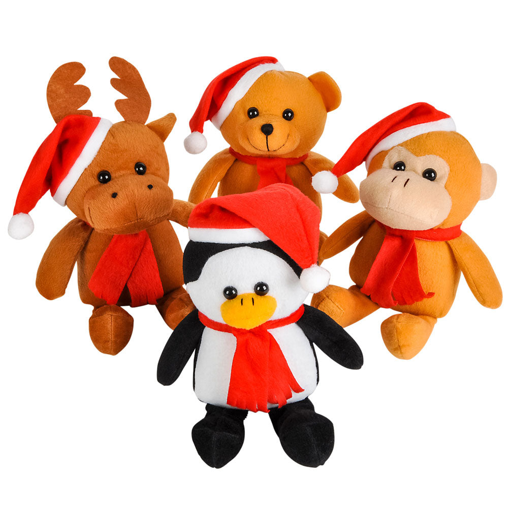 Plush Holiday Animals Assorted 10"