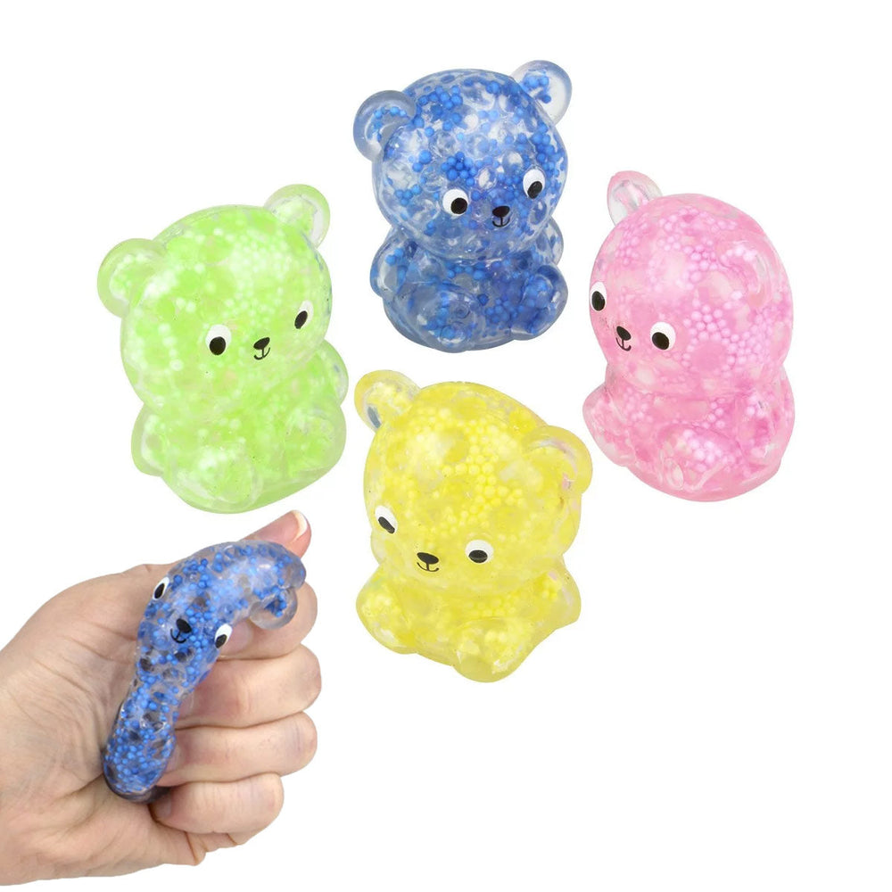 Squish Sticky Beaded Bear 2.25" (DZ)