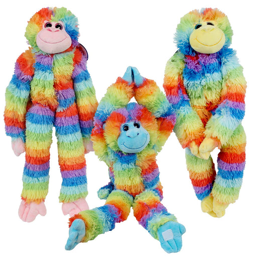 Plush Long Arm Rainbow Monkey 24"