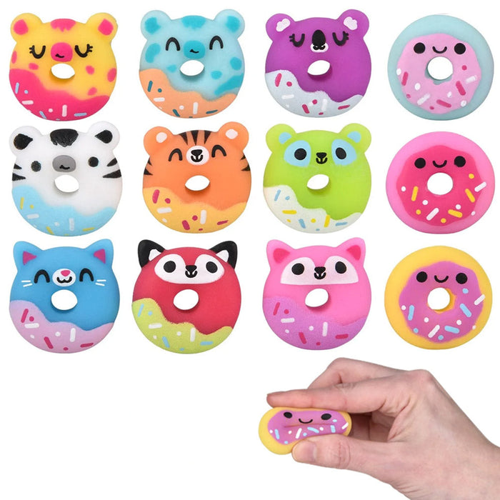 Squish Donut Animals 1.5" (24 PACK)