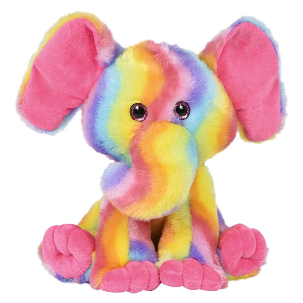 Plush Rainbow Elephant 8"