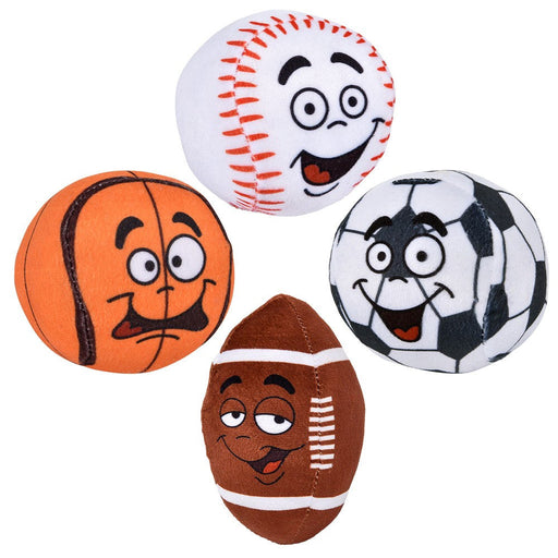 Stuffed Sports Balls Assorted 4"