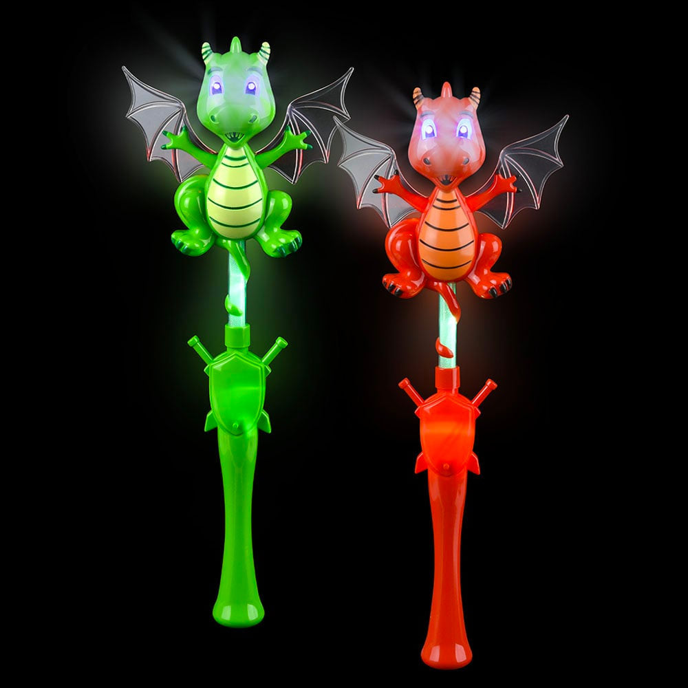 Light Up Dragon Wand 17"